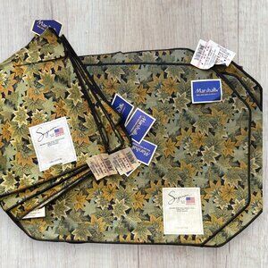 NWT Suzanne Vintage 24pc Placemat Napkin Set Ivy Botanical Leaf Print NOS USA